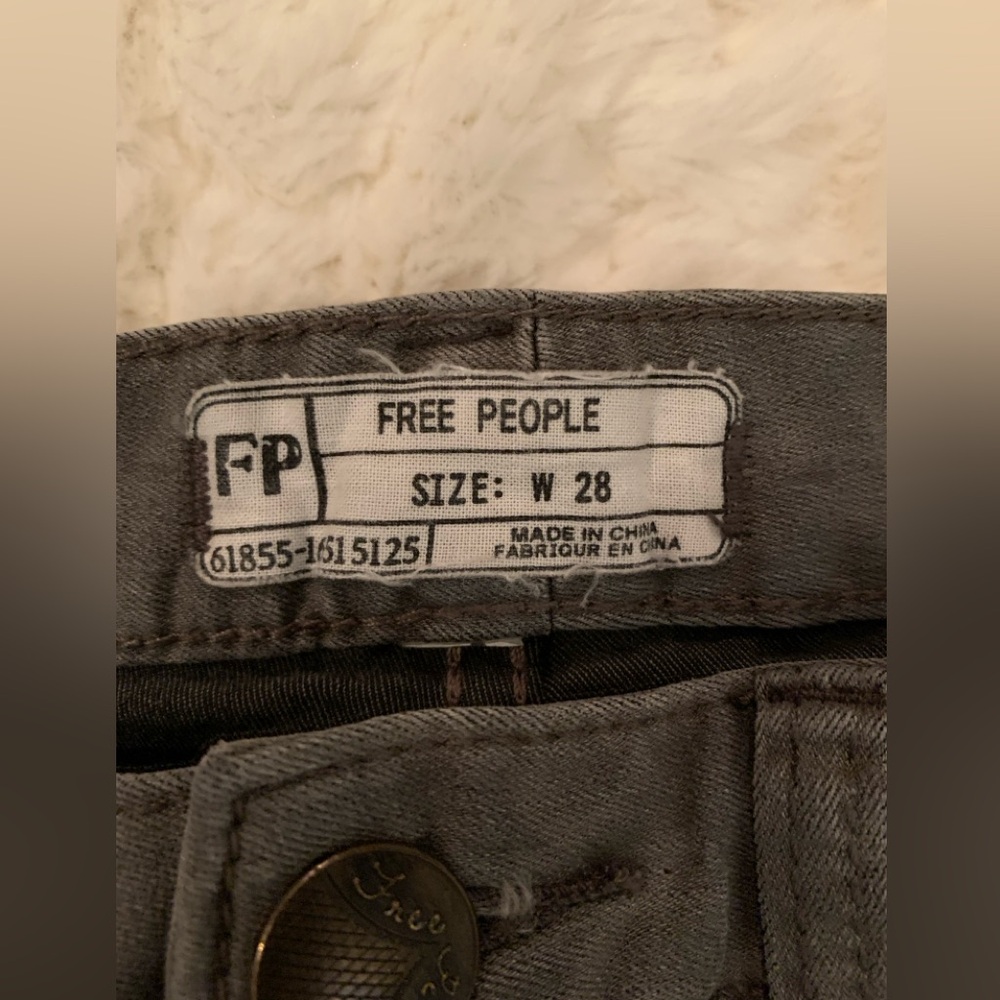 Free People Women’s Gray Denim Skinny Jeans • Sz. W 28 - Picture 6 of 13